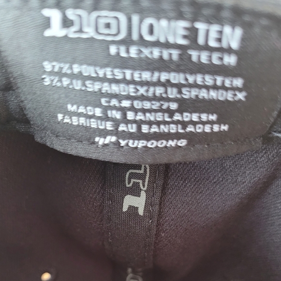 ONE TEN Ballcap with Embroidered Detail, Black, Adjustable - Picture 6 of 8